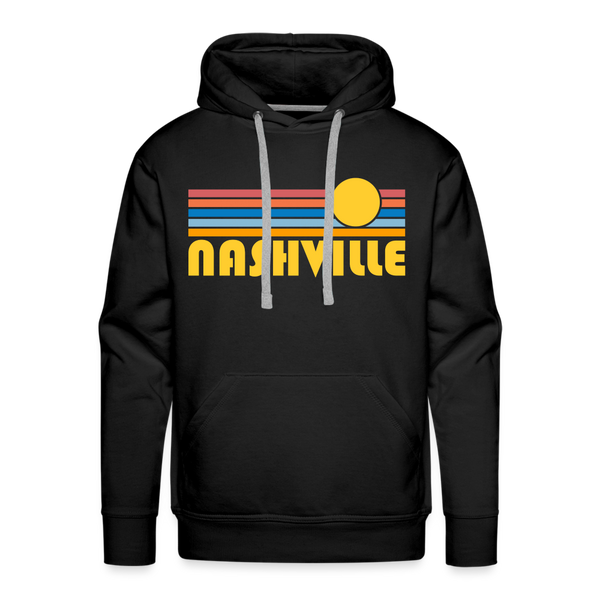 Premium Nashville, Tennessee Hoodie - Retro Sun Premium Men's Nashville Sweatshirt / Hoodie - black