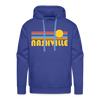 Premium Nashville, Tennessee Hoodie - Retro Sun Premium Men's Nashville Sweatshirt / Hoodie - royal blue