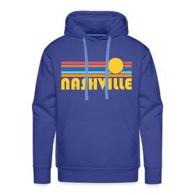 Premium Nashville, Tennessee Hoodie - Retro Sun Premium Men's Nashville Sweatshirt / Hoodie - royal blue