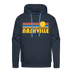 Premium Nashville, Tennessee Hoodie - Retro Sun Premium Men's Nashville Sweatshirt / Hoodie - navy