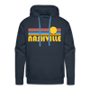 Premium Nashville, Tennessee Hoodie - Retro Sun Premium Men's Nashville Sweatshirt / Hoodie - navy