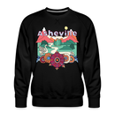 Premium Asheville, North Carolina Sweatshirt - Retro Boho Premium Men's Asheville Sweatshirt - black