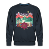 Premium Asheville, North Carolina Sweatshirt - Retro Boho Premium Men's Asheville Sweatshirt - navy