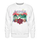 Premium Aspen, Colorado Sweatshirt - Retro Boho Premium Men's Aspen Sweatshirt - white