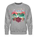 Premium Aspen, Colorado Sweatshirt - Retro Boho Premium Men's Aspen Sweatshirt - heather grey