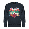 Premium Aspen, Colorado Sweatshirt - Retro Boho Premium Men's Aspen Sweatshirt - navy