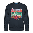Premium Boulder, Colorado Sweatshirt - Retro Boho Premium Men's Boulder Sweatshirt - navy