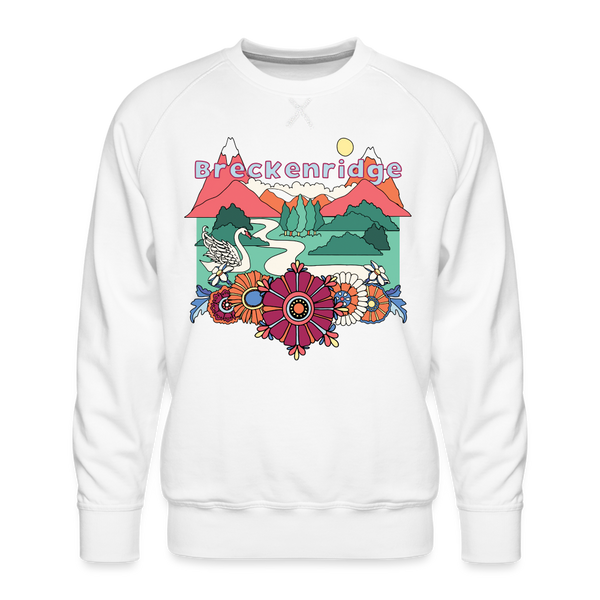 Premium Breckenridge, Colorado Sweatshirt - Retro Boho Premium Men's Breckenridge Sweatshirt - white