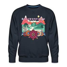 Premium Breckenridge, Colorado Sweatshirt - Retro Boho Premium Men's Breckenridge Sweatshirt - navy