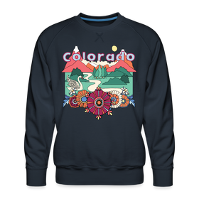 Premium Colorado Sweatshirt - Retro Boho Premium Men's Colorado Sweatshirt - navy