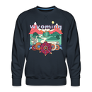 Premium Wyoming Sweatshirt - Retro Boho Premium Men's Wyoming Sweatshirt - navy
