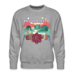 Premium Montana Sweatshirt - Retro Boho Premium Men's Montana Sweatshirt