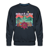 Premium Montana Sweatshirt - Retro Boho Premium Men's Montana Sweatshirt - navy