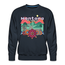 Premium Montana Sweatshirt - Retro Boho Premium Men's Montana Sweatshirt - navy
