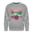 Premium Utah Sweatshirt - Retro Boho Premium Men's Utah Sweatshirt - heather grey