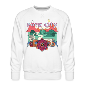 Premium Park City, Utah Sweatshirt - Retro Boho Premium Men's Park City Sweatshirt - white