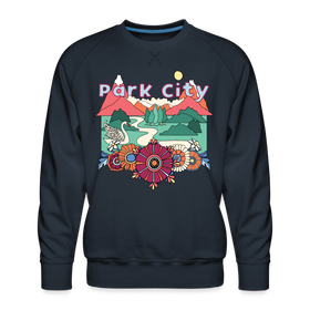 Premium Park City, Utah Sweatshirt - Retro Boho Premium Men's Park City Sweatshirt - navy