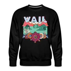 Premium Vail, Colorado Sweatshirt - Retro Boho Premium Men's Vail Sweatshirt - black