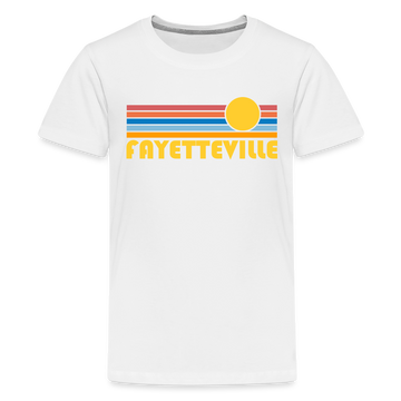 Fayetteville, Arkansas - Premium Youth T-Shirt - white
