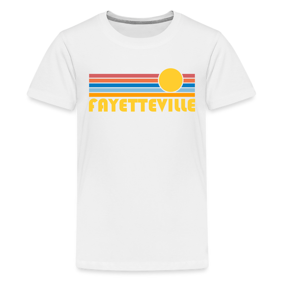Fayetteville, Arkansas - Premium Youth T-Shirt - white