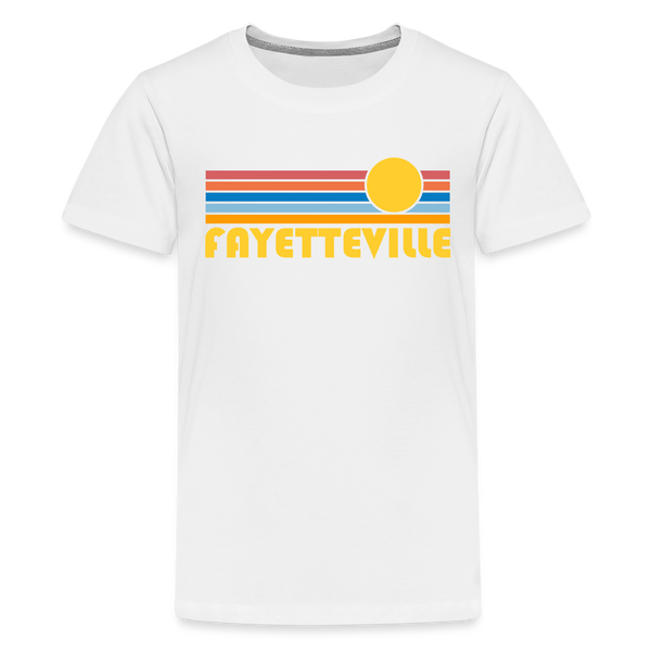 Fayetteville, Arkansas - Premium Youth T-Shirt - white
