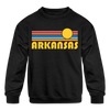 Arkansas - Youth Crewneck Sweatshirt - black