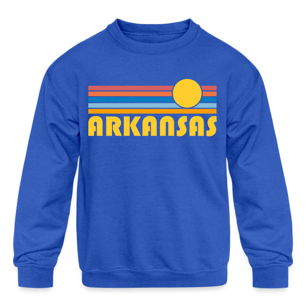 Arkansas - Youth Crewneck Sweatshirt - royal blue