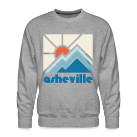 Premium Asheville, North Carolina Sweatshirt - Min Mountain - heather grey