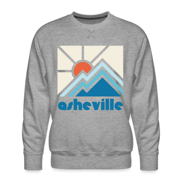 Premium Asheville, North Carolina Sweatshirt - Min Mountain - heather grey