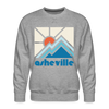 Premium Asheville, North Carolina Sweatshirt - Min Mountain - heather grey