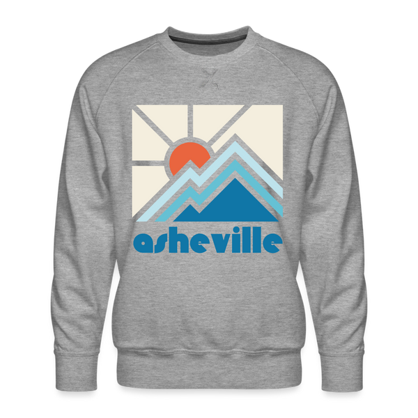 Premium Asheville, North Carolina Sweatshirt - Min Mountain - heather grey