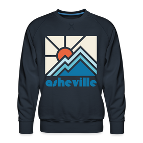 Premium Asheville, North Carolina Sweatshirt - Min Mountain - navy
