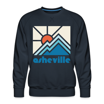 Premium Asheville, North Carolina Sweatshirt - Min Mountain - navy