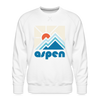 Premium Aspen, Colorado Sweatshirt - Min Mountain - white