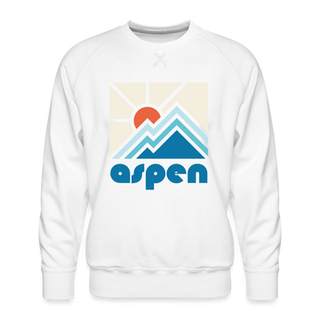 Premium Aspen, Colorado Sweatshirt - Min Mountain - white