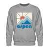 Premium Aspen, Colorado Sweatshirt - Min Mountain - heather grey