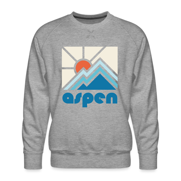 Premium Aspen, Colorado Sweatshirt - Min Mountain - heather grey