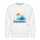 Premium Boulder, Colorado Sweatshirt - Min Mountain - white