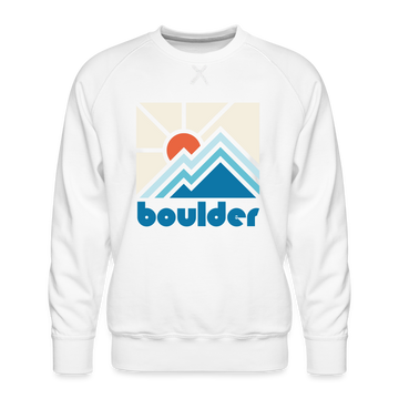 Premium Boulder, Colorado Sweatshirt - Min Mountain - white