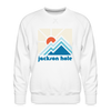 Premium Jackson Hole, Wyoming Sweatshirt - Min Mountain - white