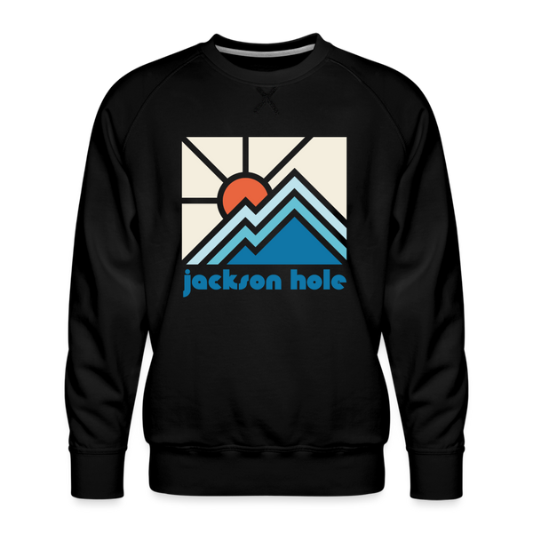 Premium Jackson Hole, Wyoming Sweatshirt - Min Mountain - black