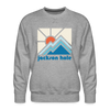 Premium Jackson Hole, Wyoming Sweatshirt - Min Mountain - heather grey