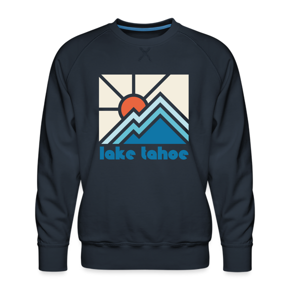 Premium Lake Tahoe, California Sweatshirt - Min Mountain - navy