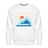 Premium Mammoth, California Sweatshirt - Min Mountain - white