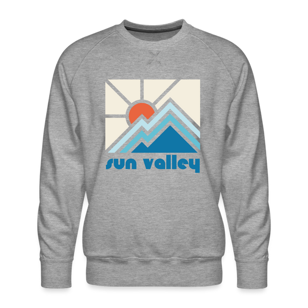 Premium Sun Valley, Idaho Sweatshirt - Min Mountain - heather grey