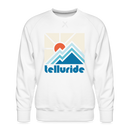 Premium Telluride, Colorado Sweatshirt - Min Mountain - white