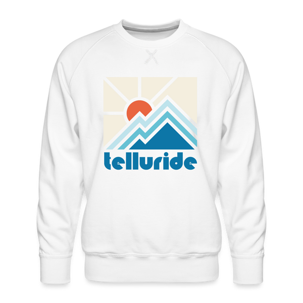 Premium Telluride, Colorado Sweatshirt - Min Mountain - white