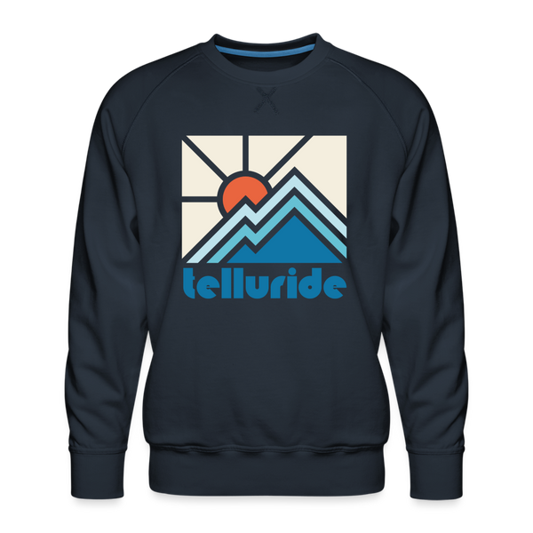 Premium Telluride, Colorado Sweatshirt - Min Mountain - navy