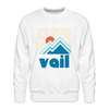 Premium Vail, Colorado Sweatshirt - Min Mountain - white