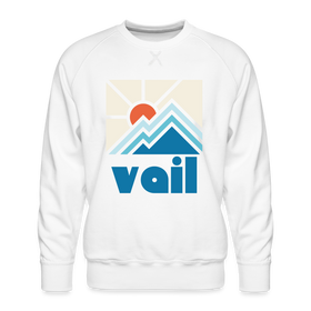 Premium Vail, Colorado Sweatshirt - Min Mountain - white